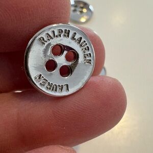 Ralph Lauren Shiny Silver Button